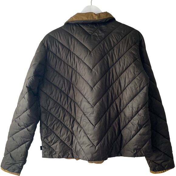 Scotch & Soda Olive Green / Mustard Puffer Jacket w/ Button Details -  Size S - Picture 2 of 13